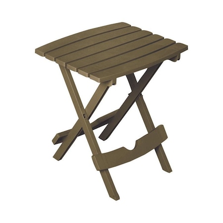 Adams Adams Quik-Fold Earth Brown Rectangular Resin Folding Side Table 8510-60-3734